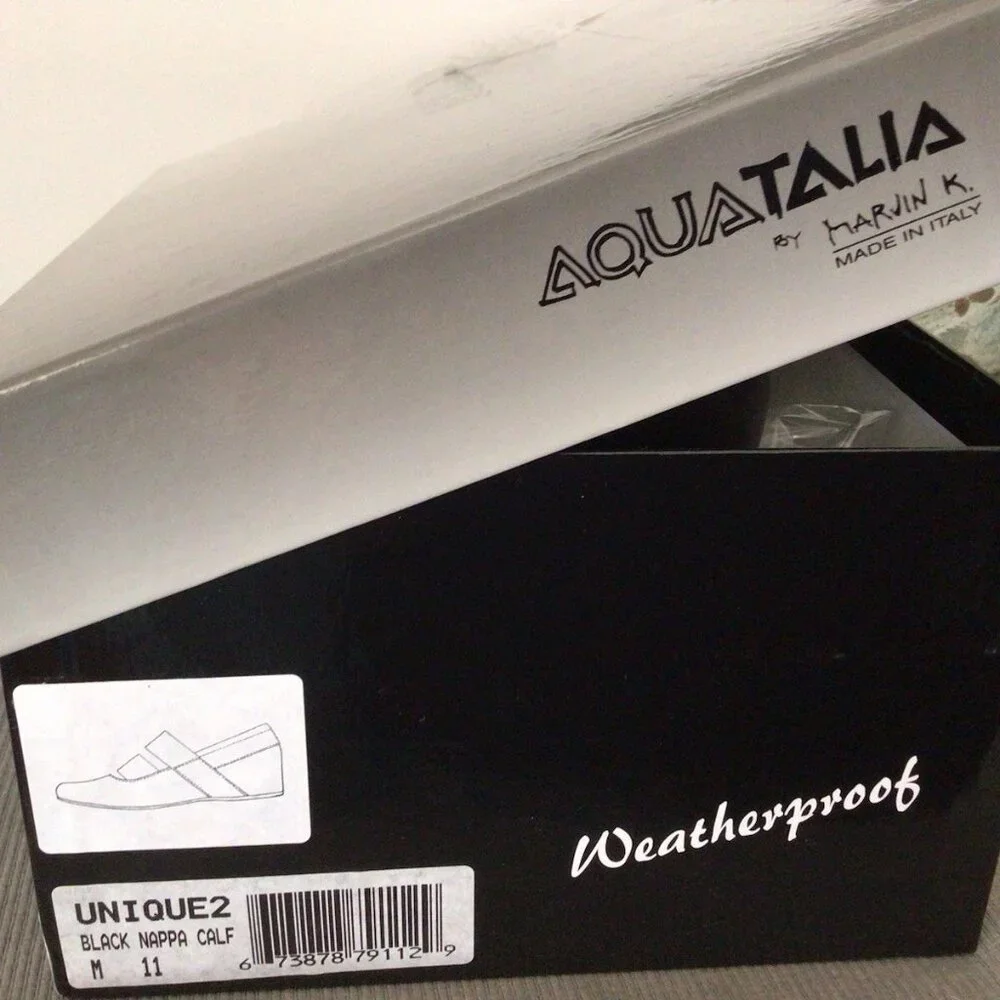 Aquatalia Made In Italy Marvin K Black Dressy Shoes Stretchy Straps (For Women) - Picture 5 of 5